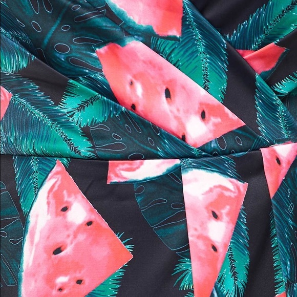 🍉 LAST ONE 🍉 Watermelon Faux Wrap Summer Cocktail Dress (B) - Picture 7 of 7